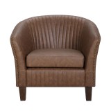 LumiSource Shelton Club Chair - BROWN - Front