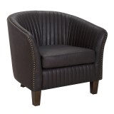 LumiSource Shelton Club Chair - CHOCOLATE BROWN - Perspective 