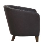 LumiSource Shelton Club Chair - CHOCOLATE BROWN - Side