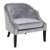 LumiSource Sofia Accent Chair - SILVER - Perspective