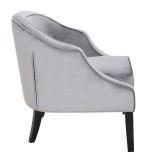 LumiSource Sofia Accent Chair - SILVER - Side