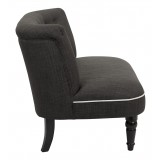 Christi Tufted - Milford Asphalt - Side