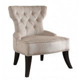 Colton Button Tufted Chair - White