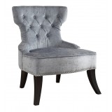 Colton Button Tufted Chair - Blue