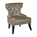 Colton Button Tufted Chair - Brown