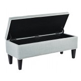 Cambridge Storage Bench - Opened - Grey