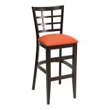 European 44.25" Beech Wood Barstool - Angled