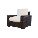 Contempo Lounge Chair in Aged Walnut Wicker Finish - Angled