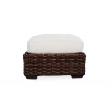 Contempo Ottoman in Aged Walnut Wicker Finish - Front
