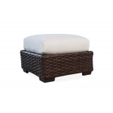 Contempo Ottoman in Aged Walnut Wicker Finish - Angled