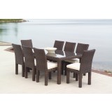Contempo 72" Rectangular Umbrella Dining Table - Lifestyle 1