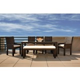 Contempo 72" Rectangular Umbrella Dining Table - Lifestyle 2