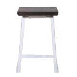 LumiSource Geo Counter Stool - Set of 2 - ESPRESSO - Front