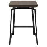 LumiSource Geo Counter Stool - Set of 2 - BROWN - Rear