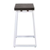 LumiSource Geo Counter Stool - Set of 2 - ESPRESSO - Side