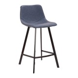 LumiSource Outlaw Counter Stool - Set of 2 - BLUE - Perspective