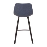 LumiSource Outlaw Counter Stool - Set of 2 - BLUE - Rear