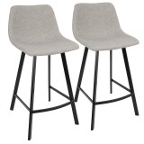 LumiSource Outlaw Counter Stool - Set of 2 - GREY