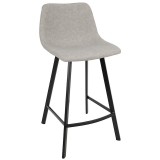 LumiSource Outlaw Counter Stool - Set of 2 - GREY - Perspective