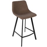 LumiSource Outlaw Counter Stool - Set of 2 - BROWN - Perspective