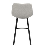 LumiSource Outlaw Counter Stool - Set of 2 - GREY - Rear