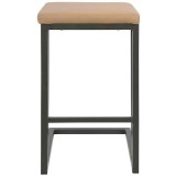 LumiSource Roman Counter Stool - Set of 2 - GREY; CAMEL - Front