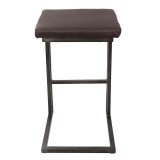 LumiSource Roman Counter Stool - Set of 2 - ANTIQUE; ESPRESSO - Rear