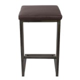 LumiSource Roman Counter Stool - Set of 2 - ANTIQUE; ESPRESSO - Front
