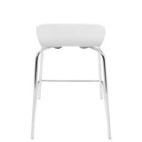 LumiSource Woodstacker Counter Stool - Set of 2- WHITE - Rear