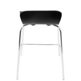 LumiSource Woodstacker Counter Stool - Set of 2- BLACK - Rear