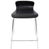 LumiSource Woodstacker Counter Stool - Set of 2- BLACK - Front