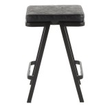 LumiSource Seven Counter Stool - BLACK - Side