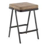LumiSource Seven Counter Stool - BROWN - Perspective