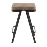 LumiSource Seven Counter Stool - BROWN - Side
