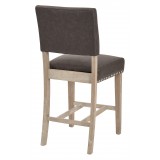 Carson Counter Stool - Elite Pewter Bonded - Back