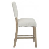 Carson Counter Stool - Linen Fabric - Side