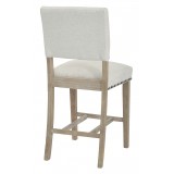 Carson Counter Stool - Linen Fabric - Back