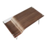 LumiSource Avery Coffee Table - Walnut - Top
