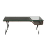 LumiSource Avery Coffee Table - Dark Grey - Rear