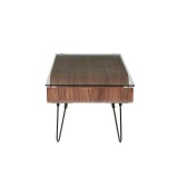 LumiSource Avery Coffee Table - Walnut - Side