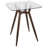 LumiSource Clara Dinette Table - Brown + Glass