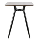 LumiSource Clara Dinette Table - Black + Walnut