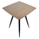 LumiSource Clara Dinette Table - Black + Walnut