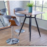 LumiSource Clara Dinette Table - Black + Walnut