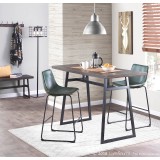 LumiSource Geo Counter Table - Black + Brown - Lifestyle
