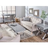LumiSource Luster Coffee Table - Grey - Lifestyle