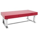 LumiSource Luster Coffee Table - Red - Perspective