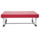 LumiSource Luster Coffee Table - Red - Front