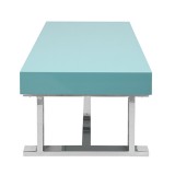LumiSource Luster Coffee Table - Light Blue - Side