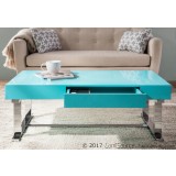 LumiSource Luster Coffee Table - Light Blue - Lifestyle